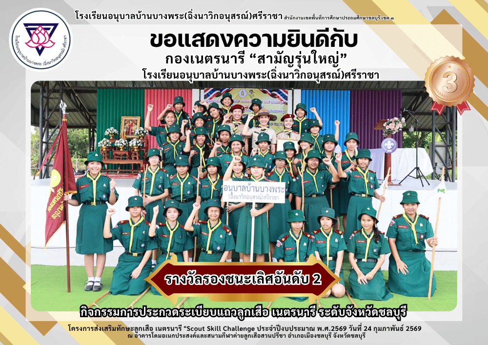 ชนะเลิศอันดับ 3 -เนตรนารี